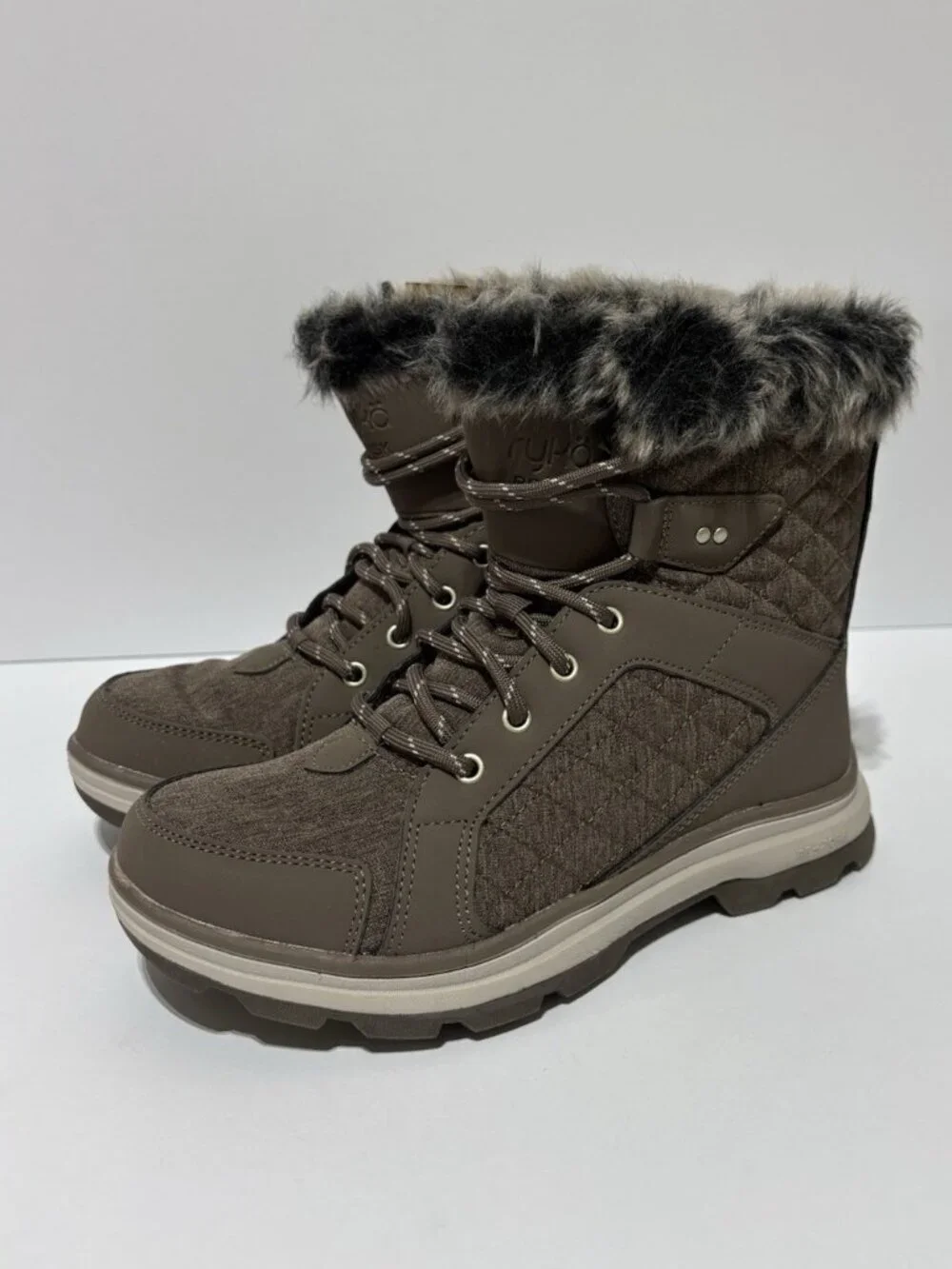 Ryka Women’s Brisk Mink Brown Winter Boots, Size 6 Wide